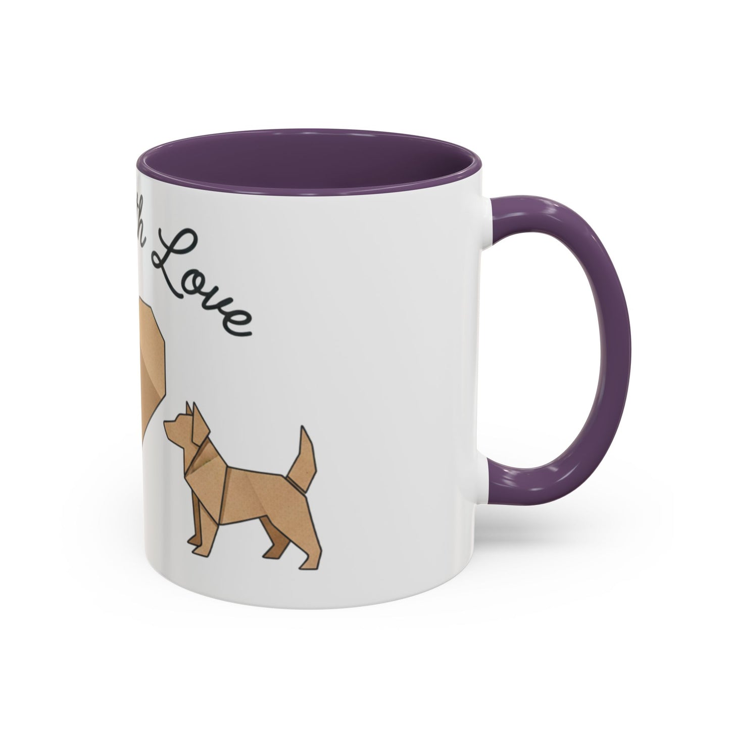 Dog Heart Accent Coffee Mug – “Made with Love”