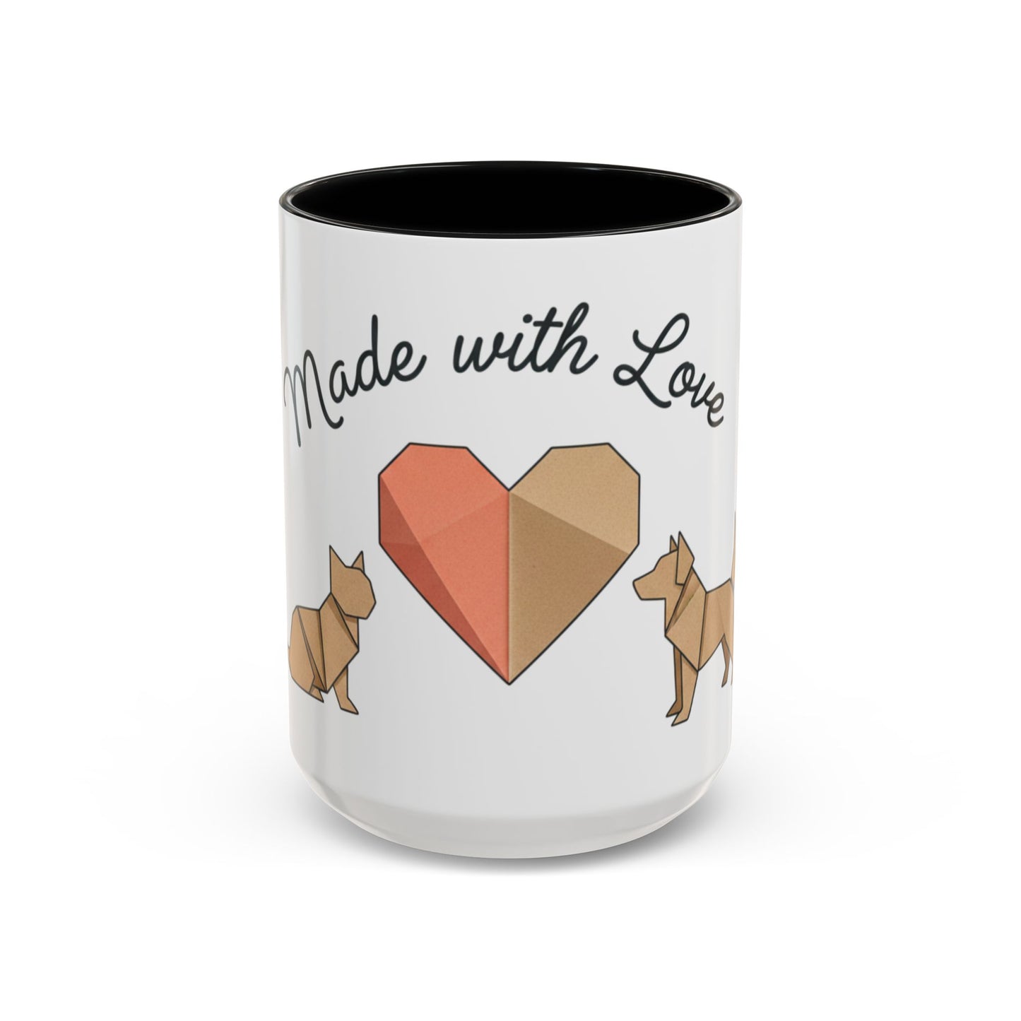 Dog Heart Accent Coffee Mug – “Made with Love”