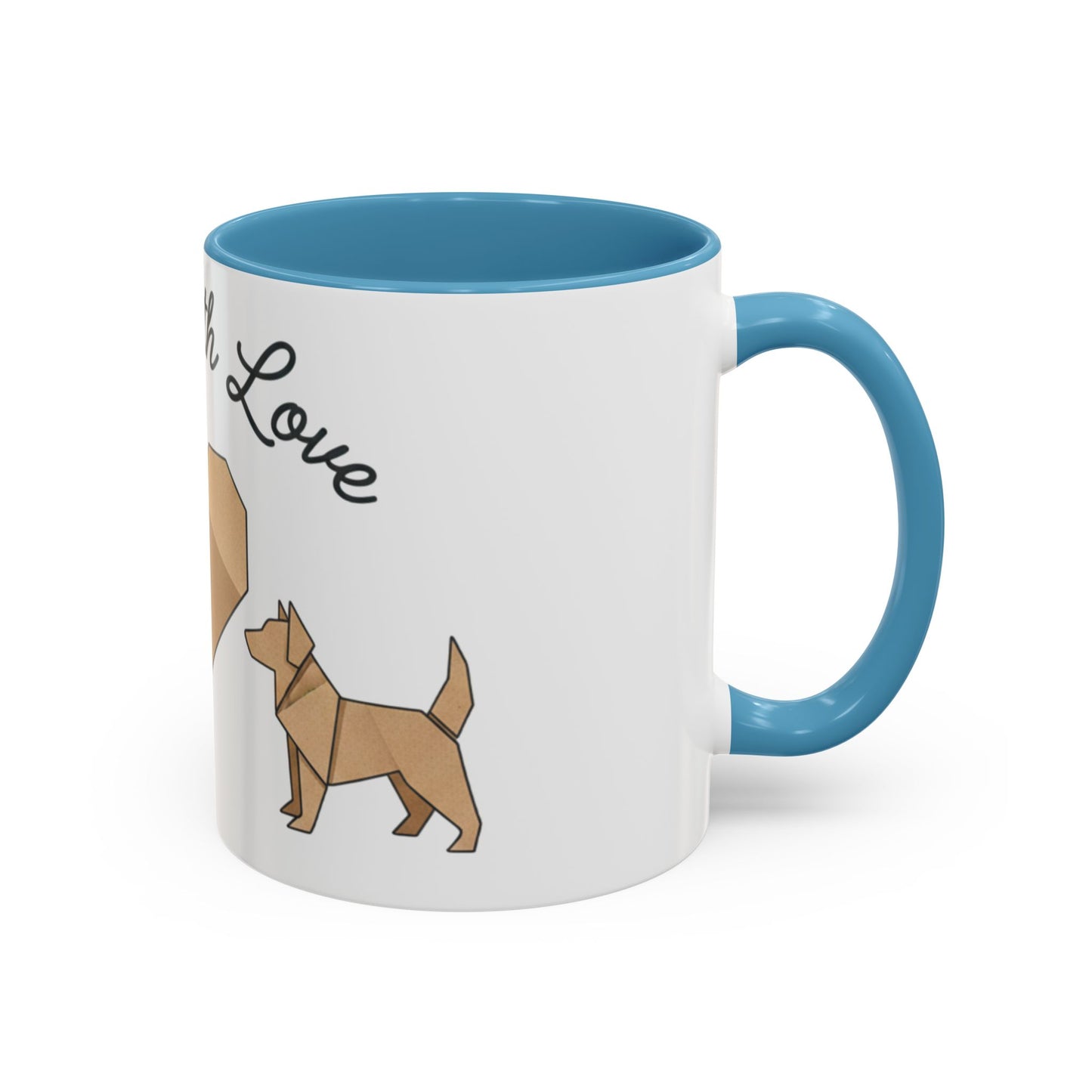 Dog Heart Accent Coffee Mug – “Made with Love”
