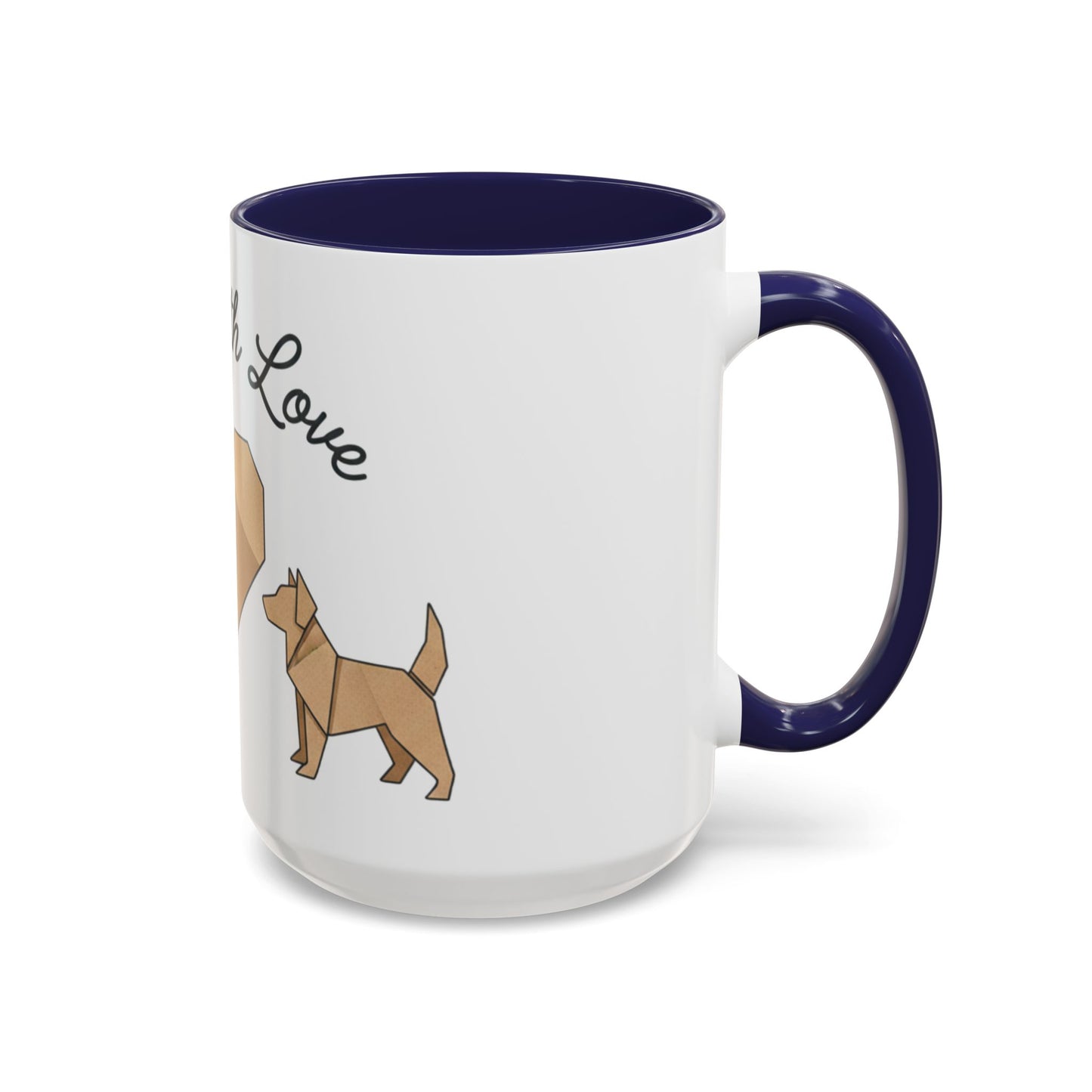 Dog Heart Accent Coffee Mug – “Made with Love”