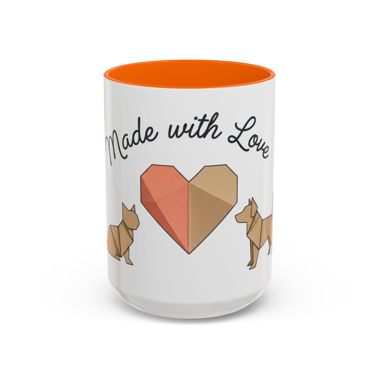 Dog Heart Accent Coffee Mug – “Made with Love”