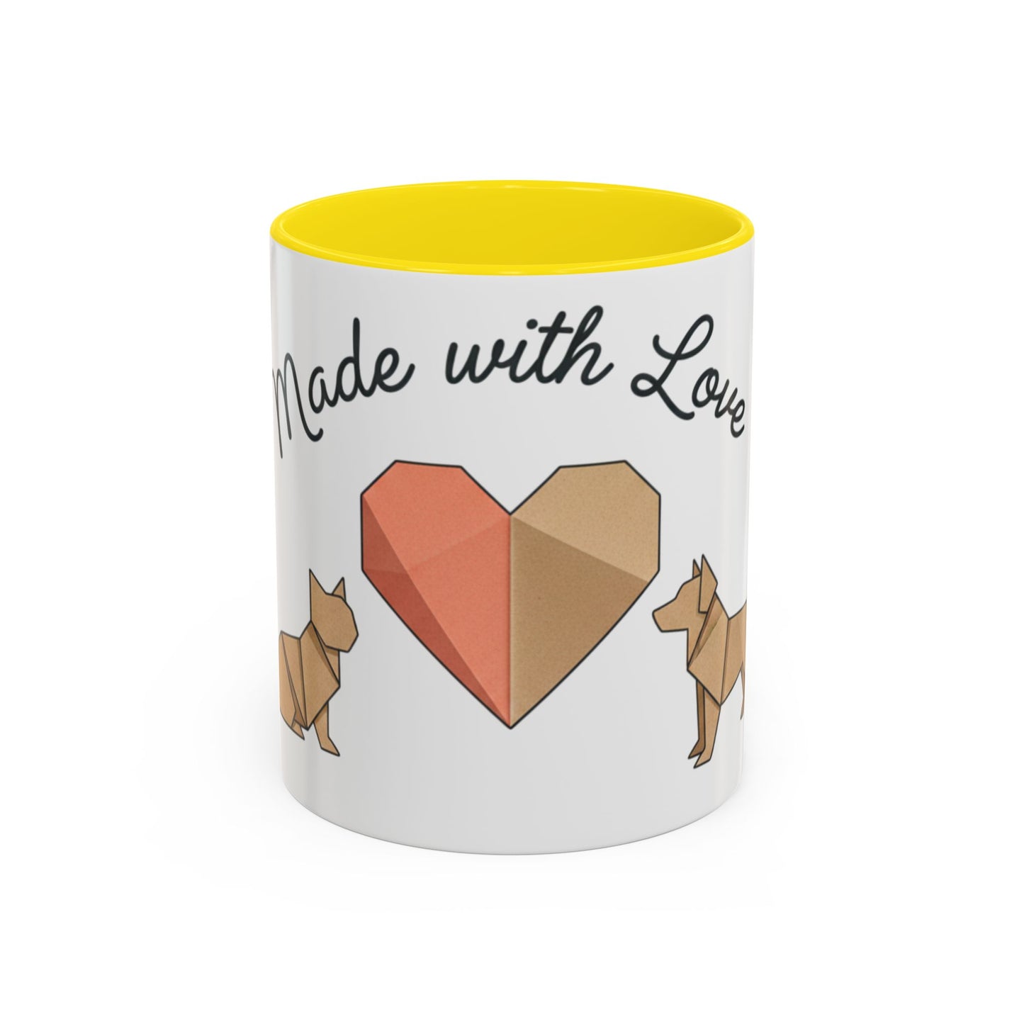 Dog Heart Accent Coffee Mug – “Made with Love”