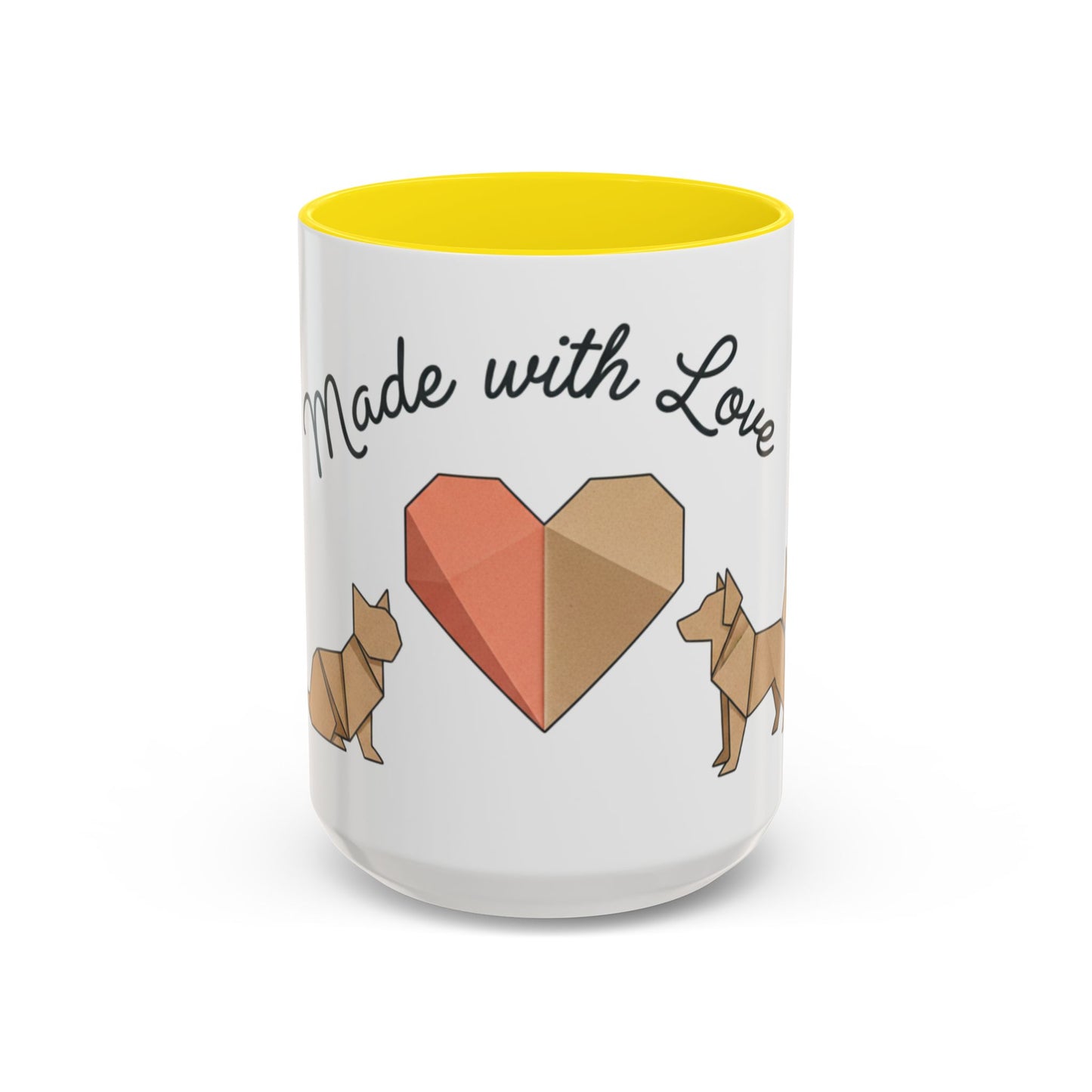 Dog Heart Accent Coffee Mug – “Made with Love”