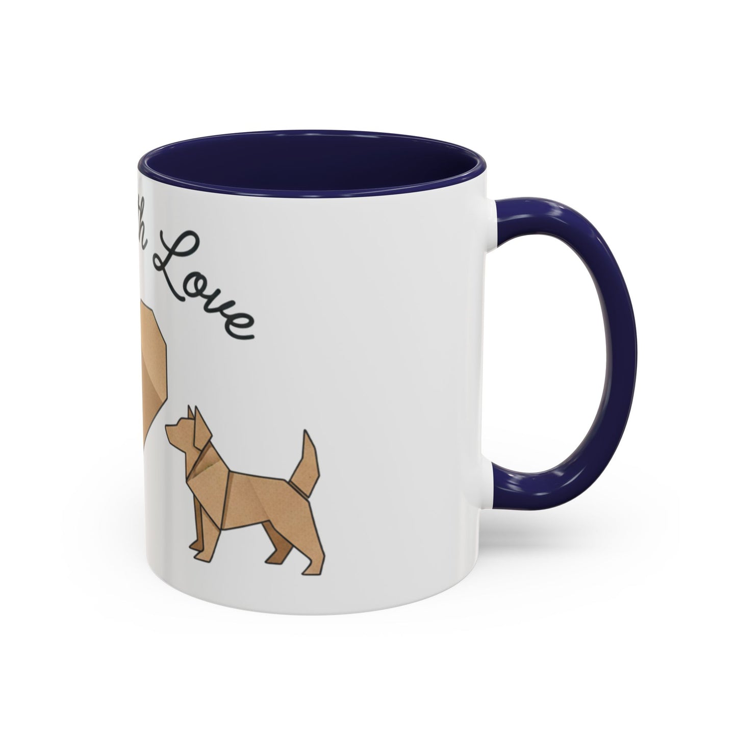 Dog Heart Accent Coffee Mug – “Made with Love”
