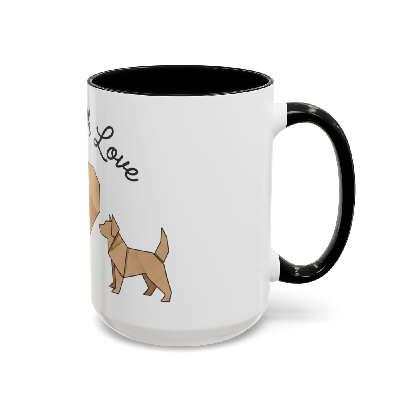 Dog Heart Accent Coffee Mug – “Made with Love”
