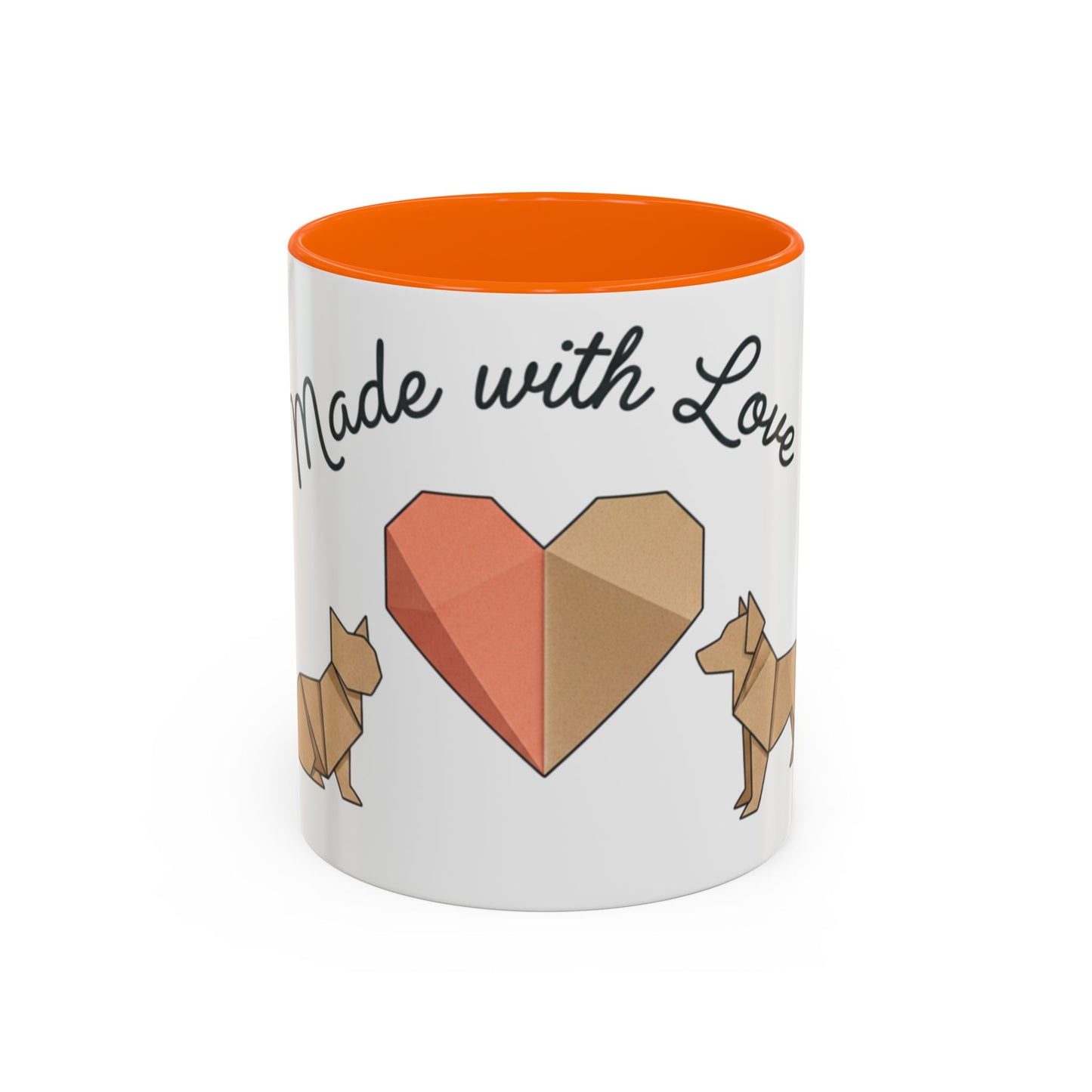Dog Heart Accent Coffee Mug – “Made with Love”