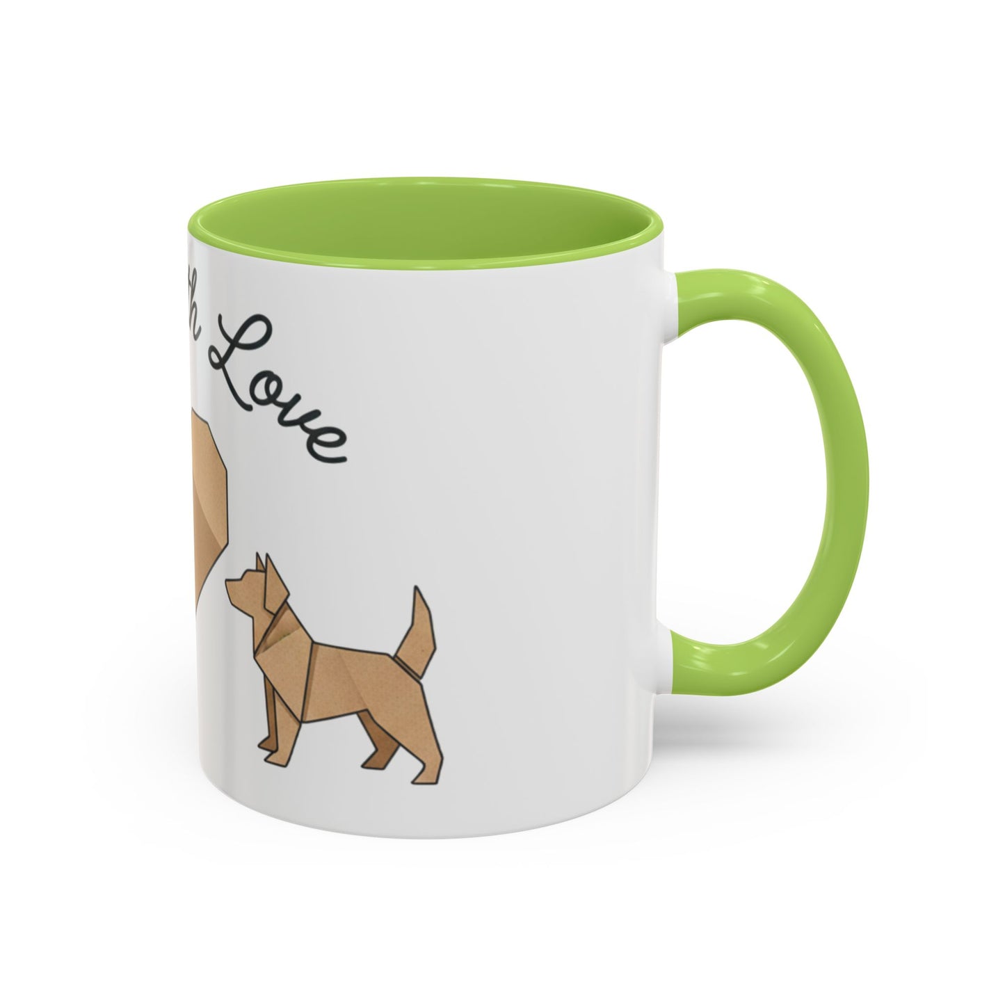Dog Heart Accent Coffee Mug – “Made with Love”
