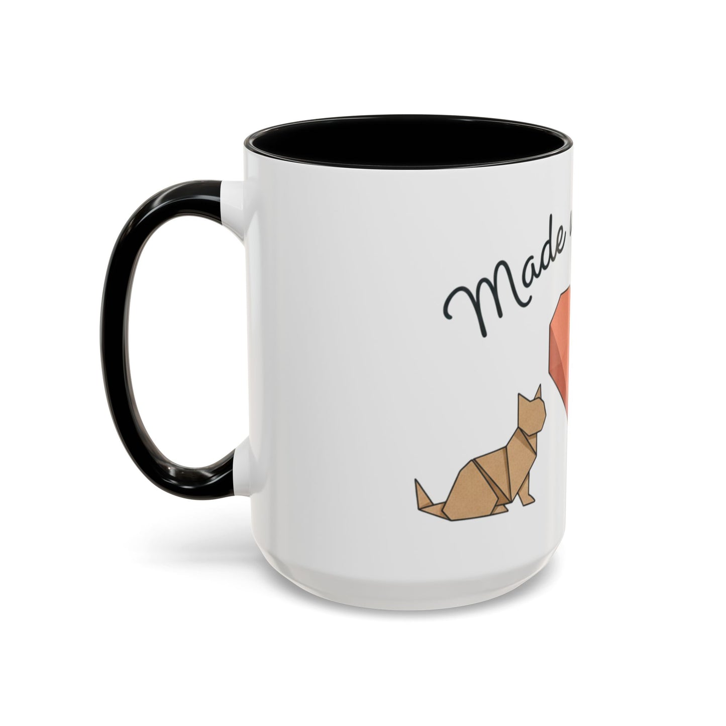 Dog Heart Accent Coffee Mug – “Made with Love”