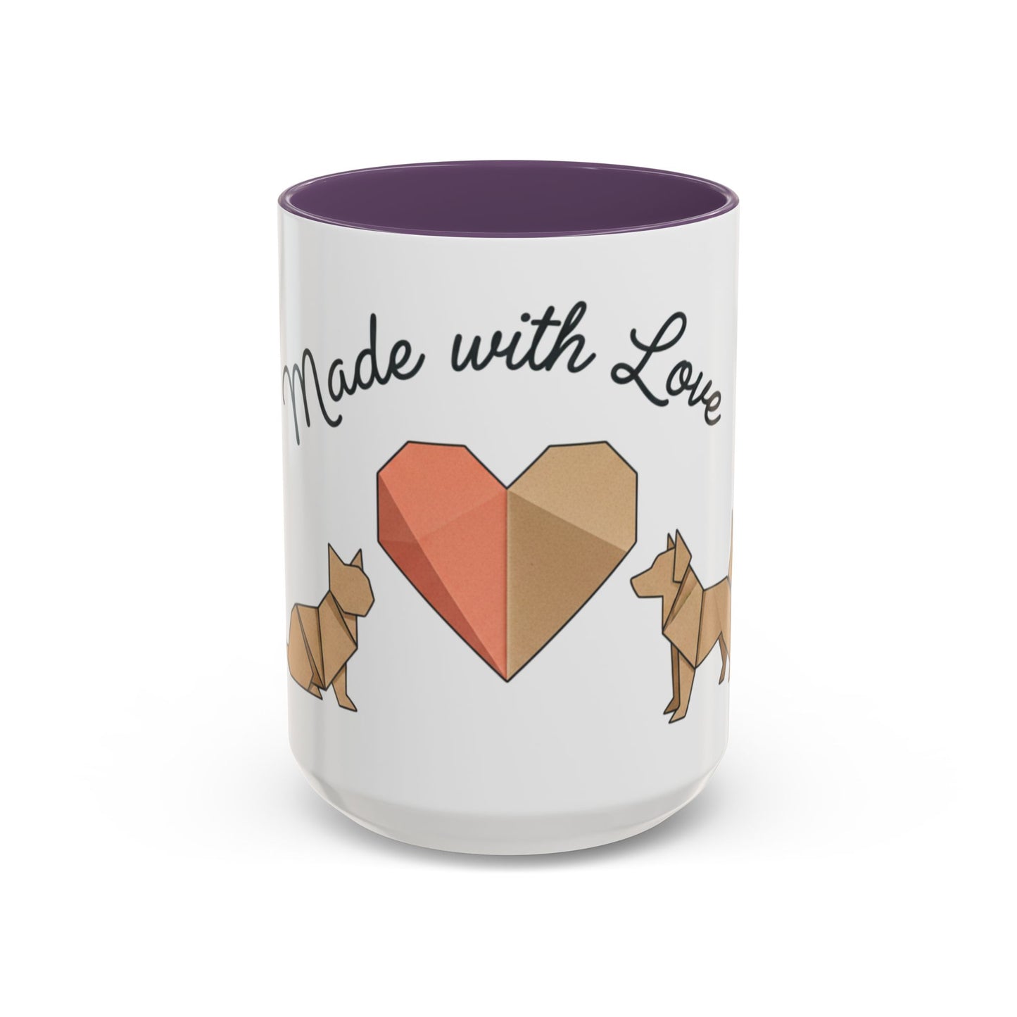 Dog Heart Accent Coffee Mug – “Made with Love”