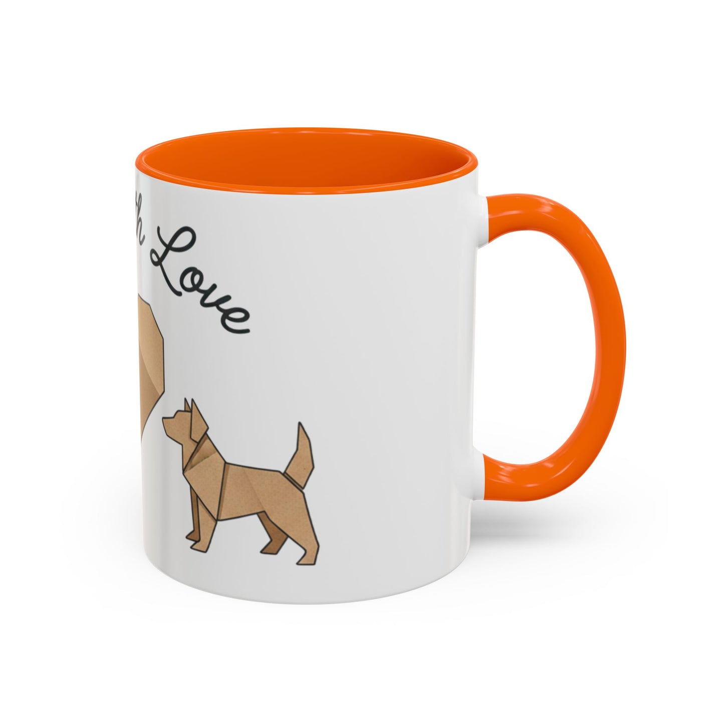 Dog Heart Accent Coffee Mug – “Made with Love”