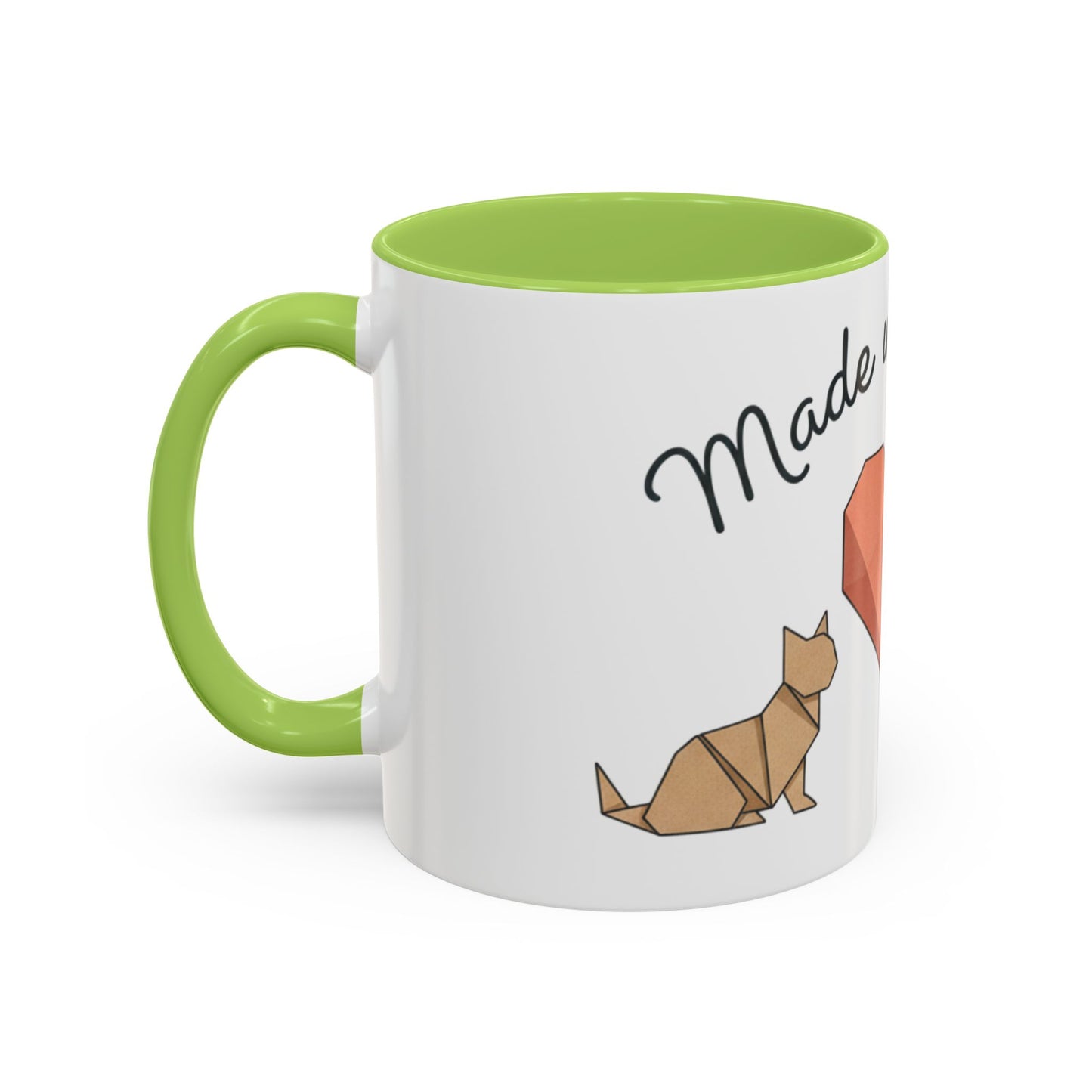 Dog Heart Accent Coffee Mug – “Made with Love”