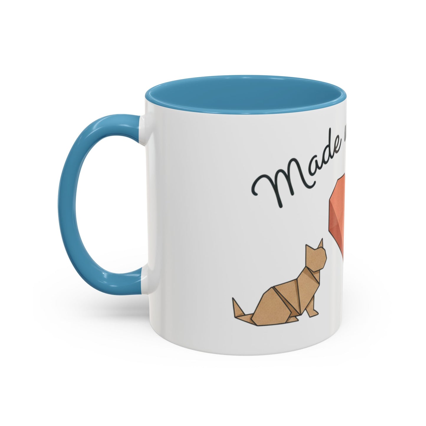 Dog Heart Accent Coffee Mug – “Made with Love”