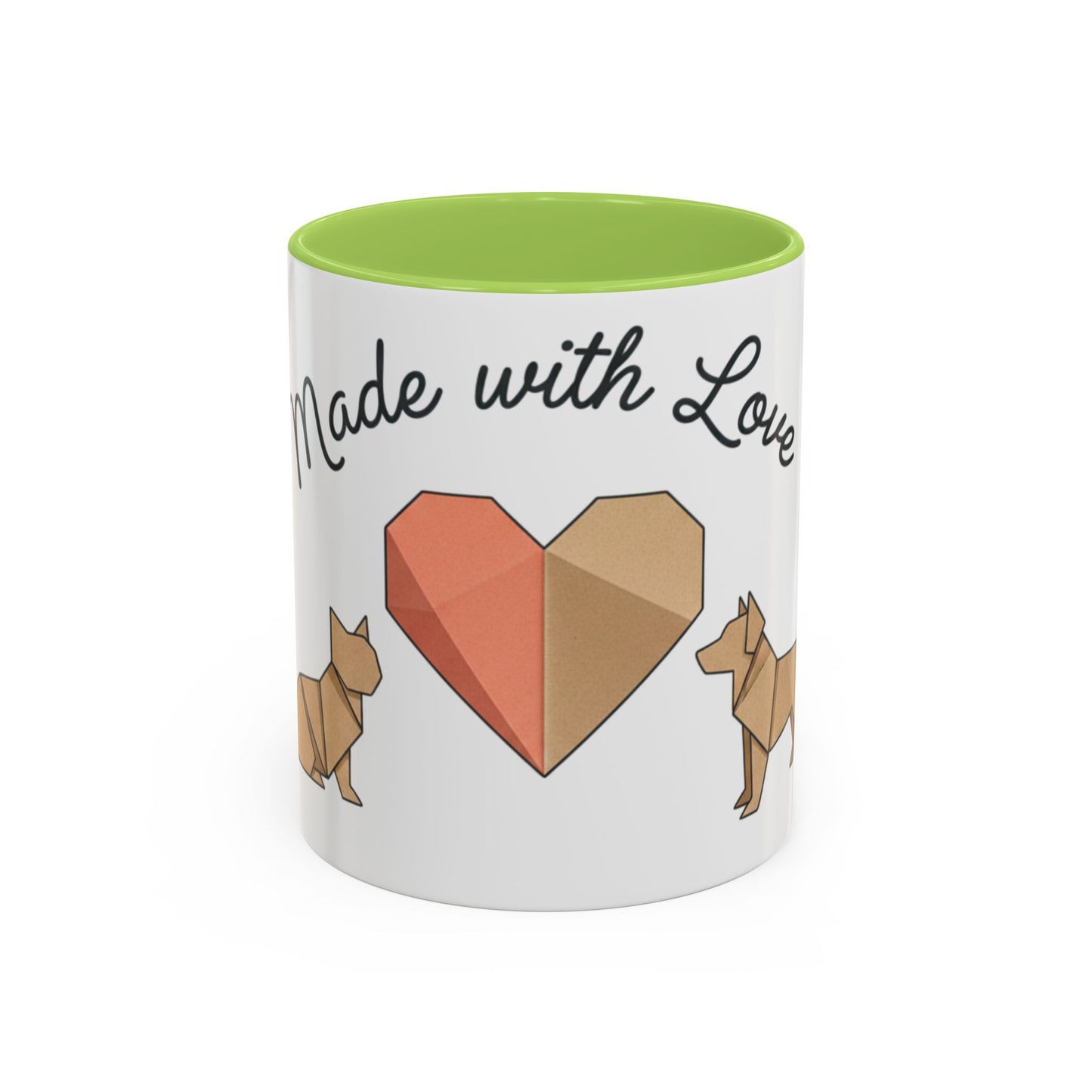 Dog Heart Accent Coffee Mug – “Made with Love”