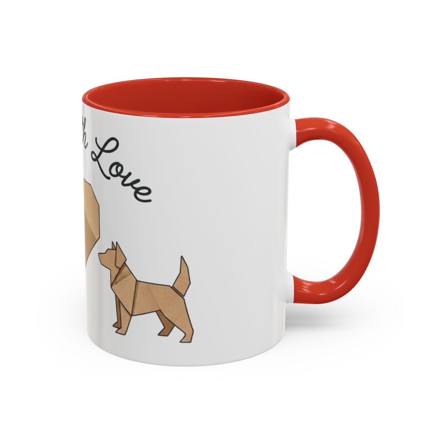 Dog Heart Accent Coffee Mug – “Made with Love”