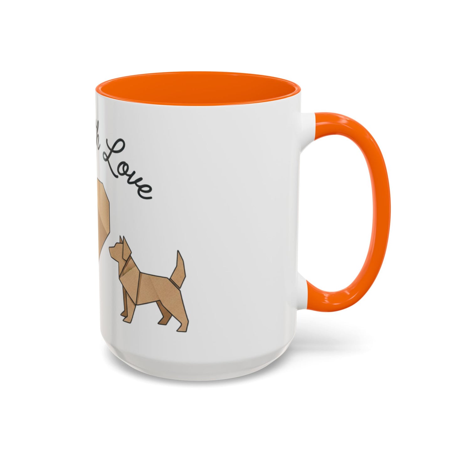 Dog Heart Accent Coffee Mug – “Made with Love”