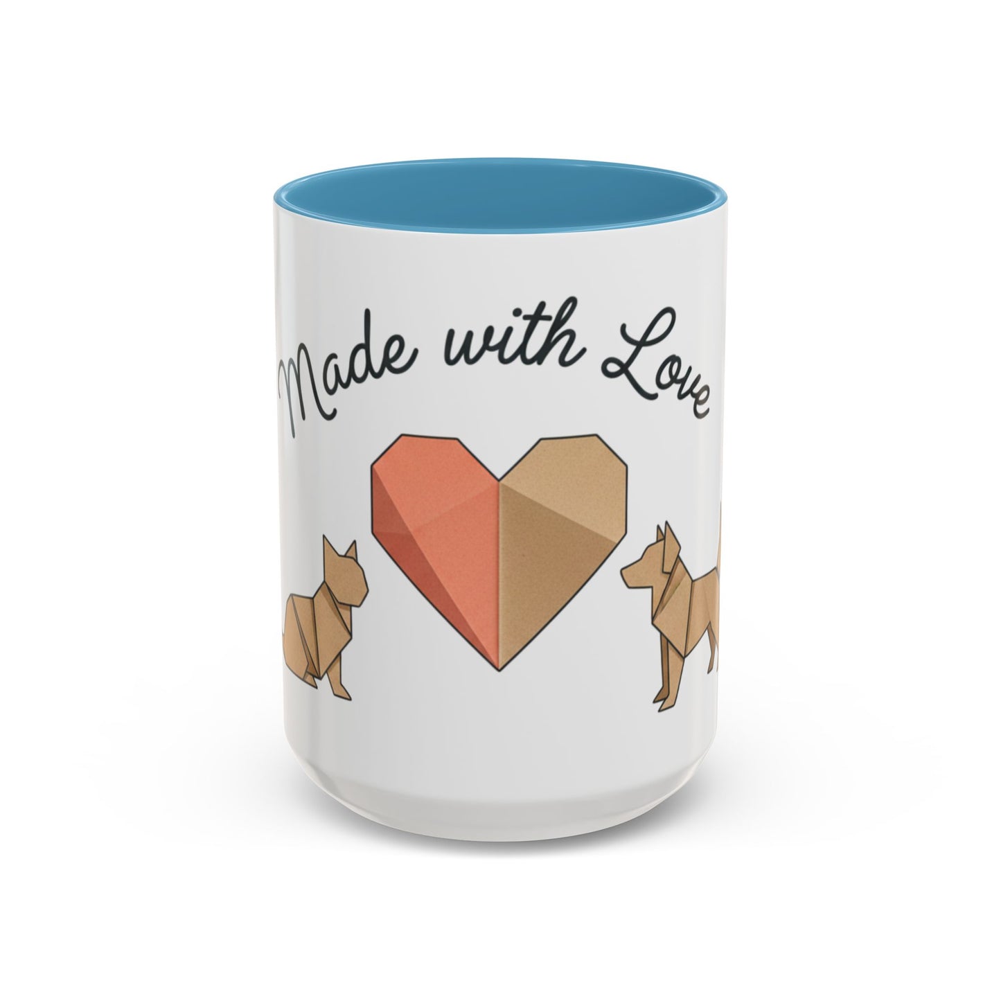 Dog Heart Accent Coffee Mug – “Made with Love”