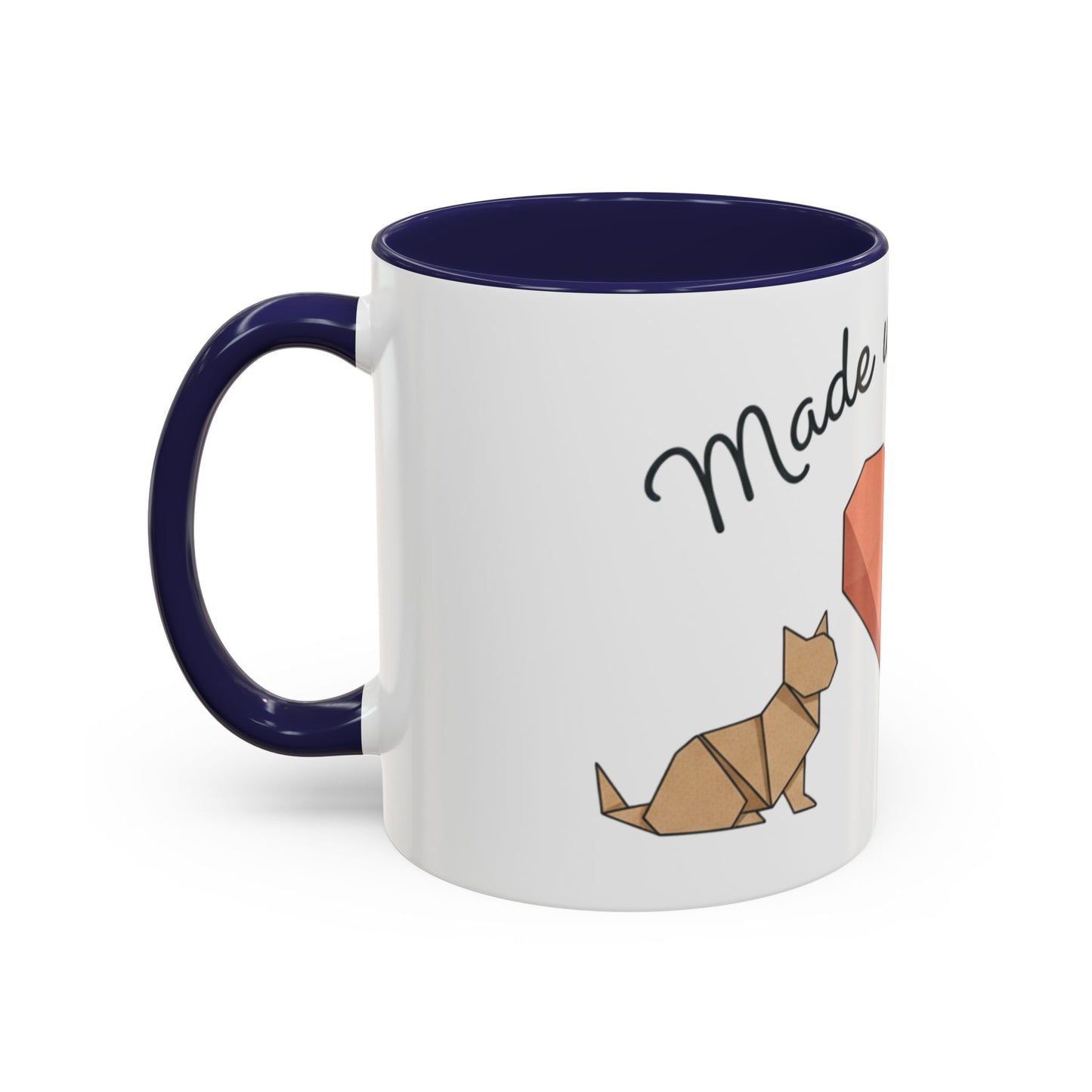 Dog Heart Accent Coffee Mug – “Made with Love”