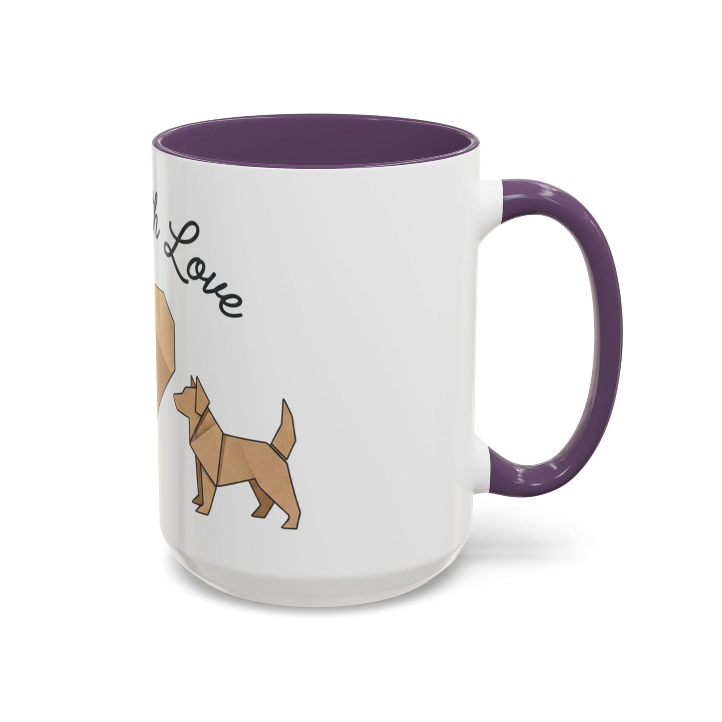 Dog Heart Accent Coffee Mug – “Made with Love”