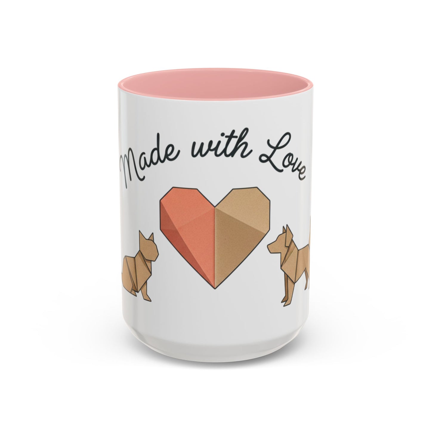 Dog Heart Accent Coffee Mug – “Made with Love”