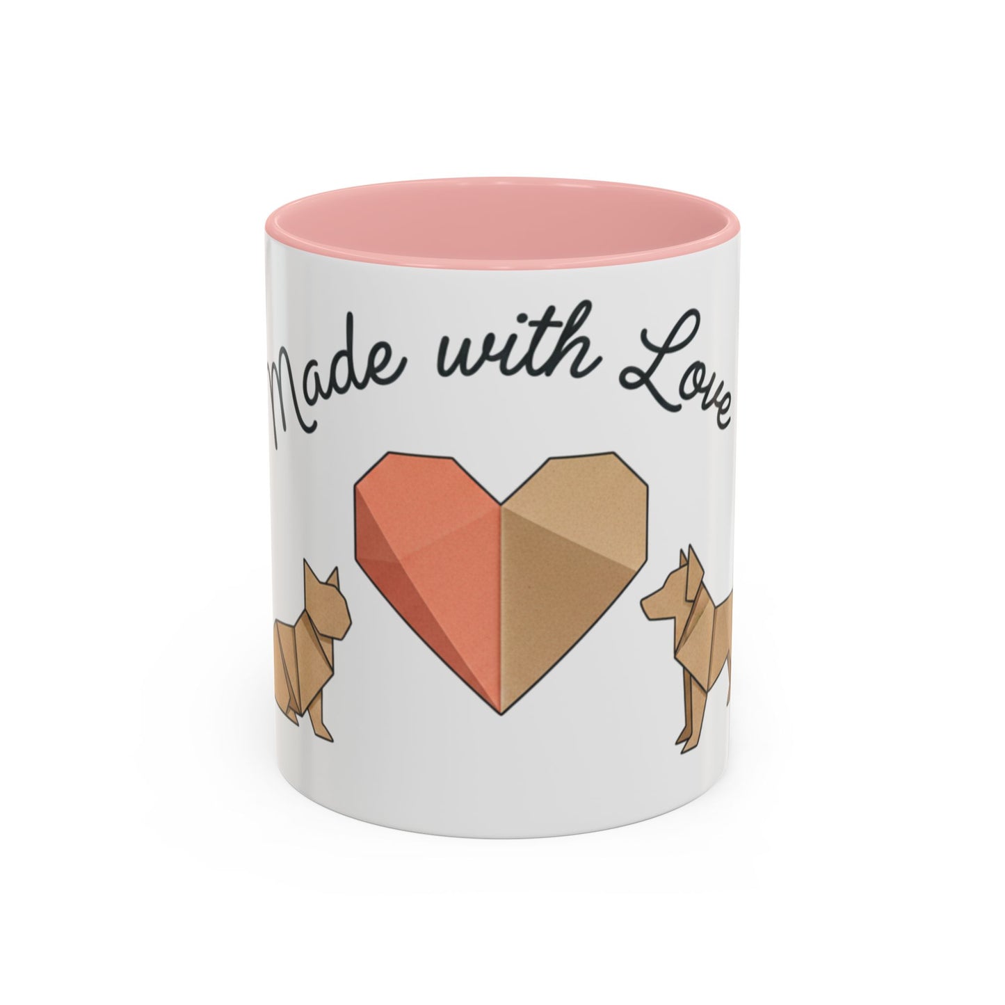 Dog Heart Accent Coffee Mug – “Made with Love”