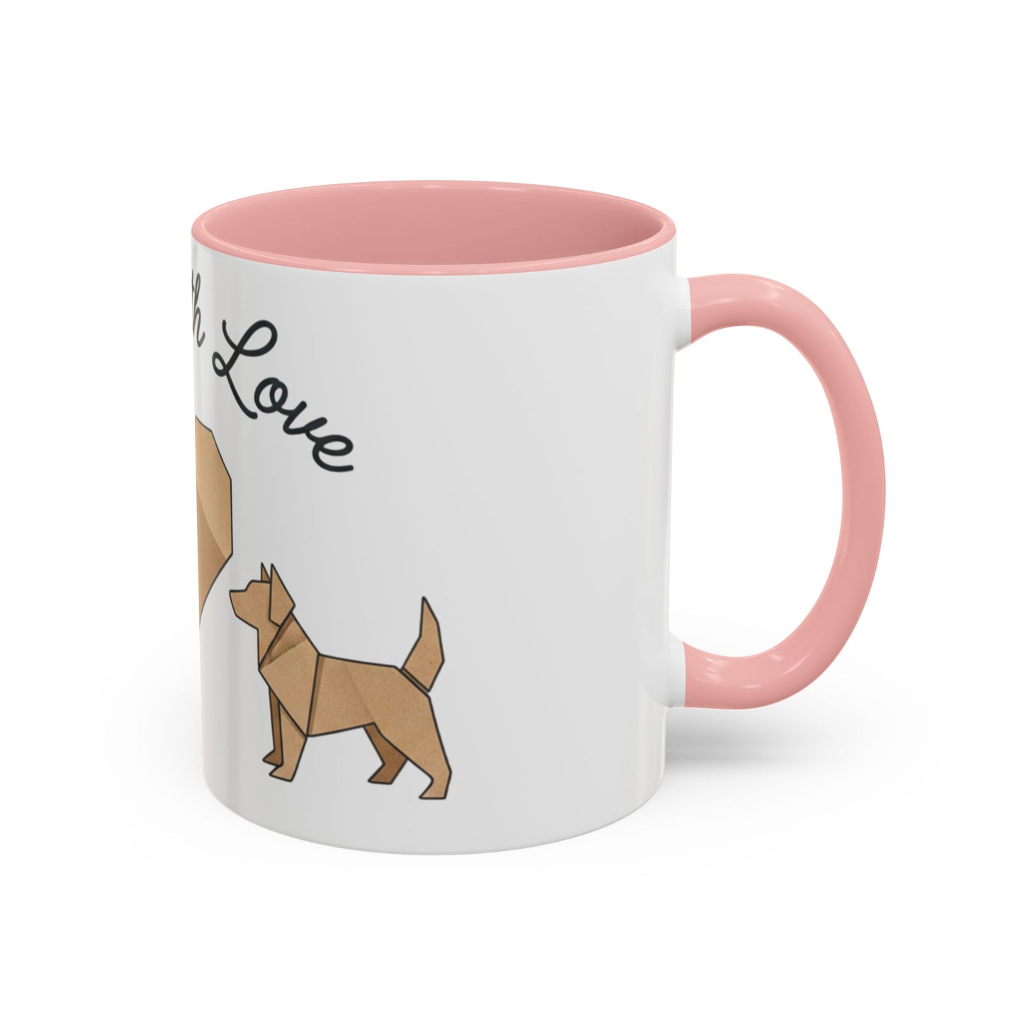 Dog Heart Accent Coffee Mug – “Made with Love”