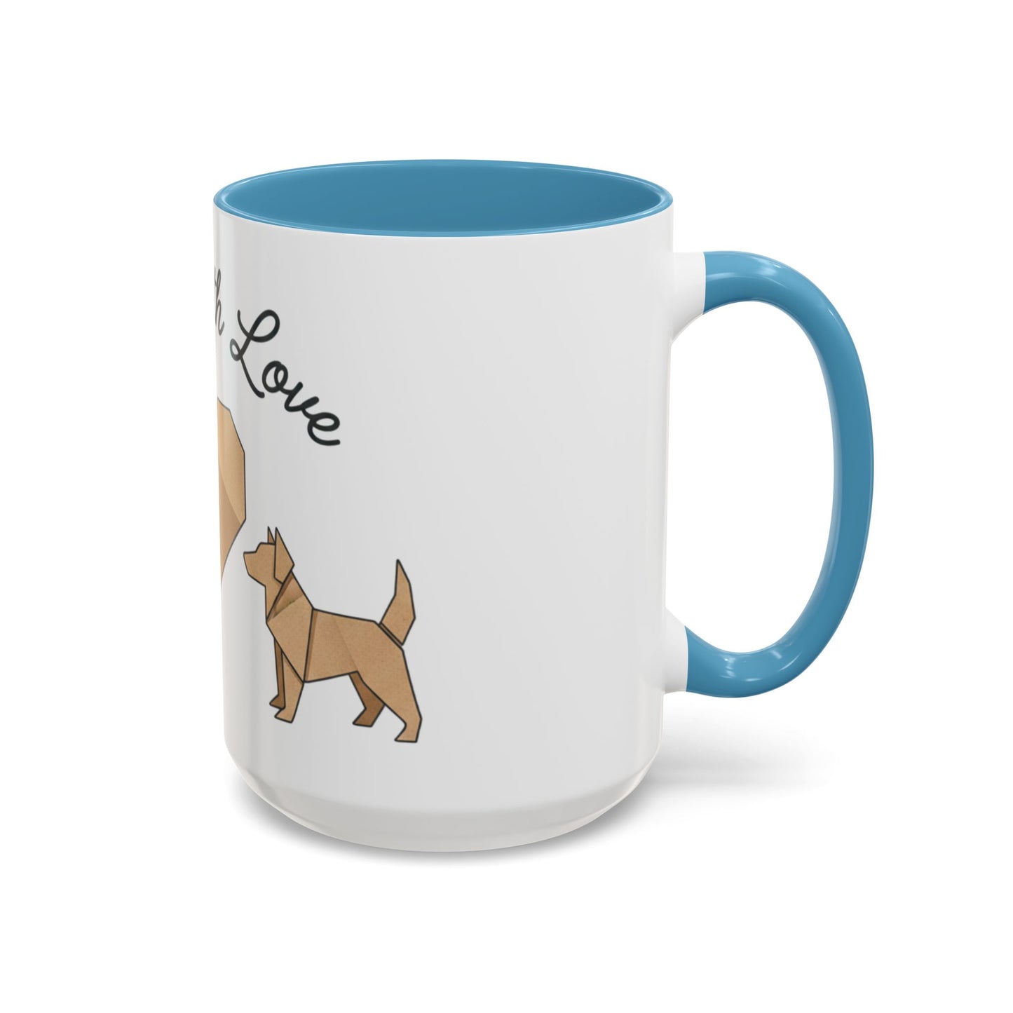 Dog Heart Accent Coffee Mug – “Made with Love”