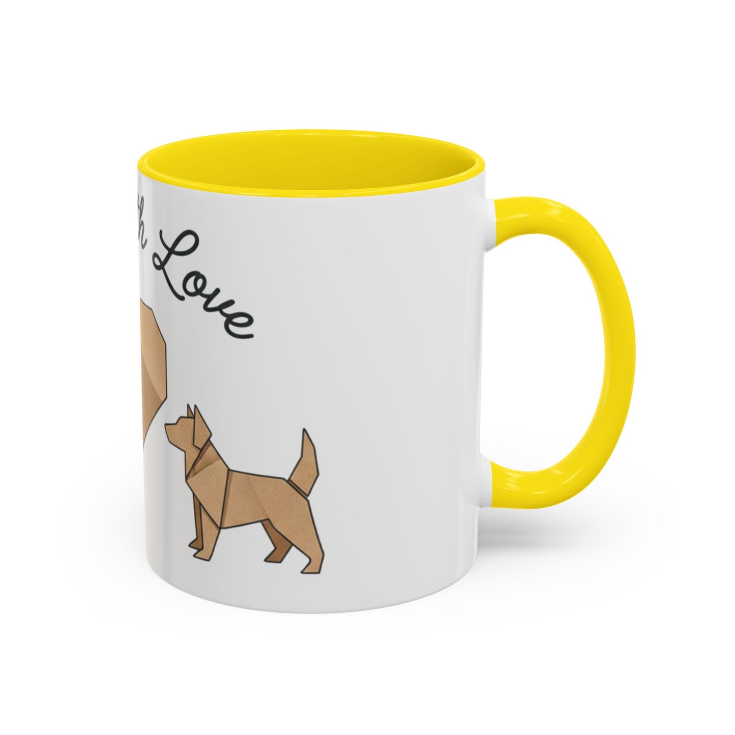Dog Heart Accent Coffee Mug – “Made with Love”