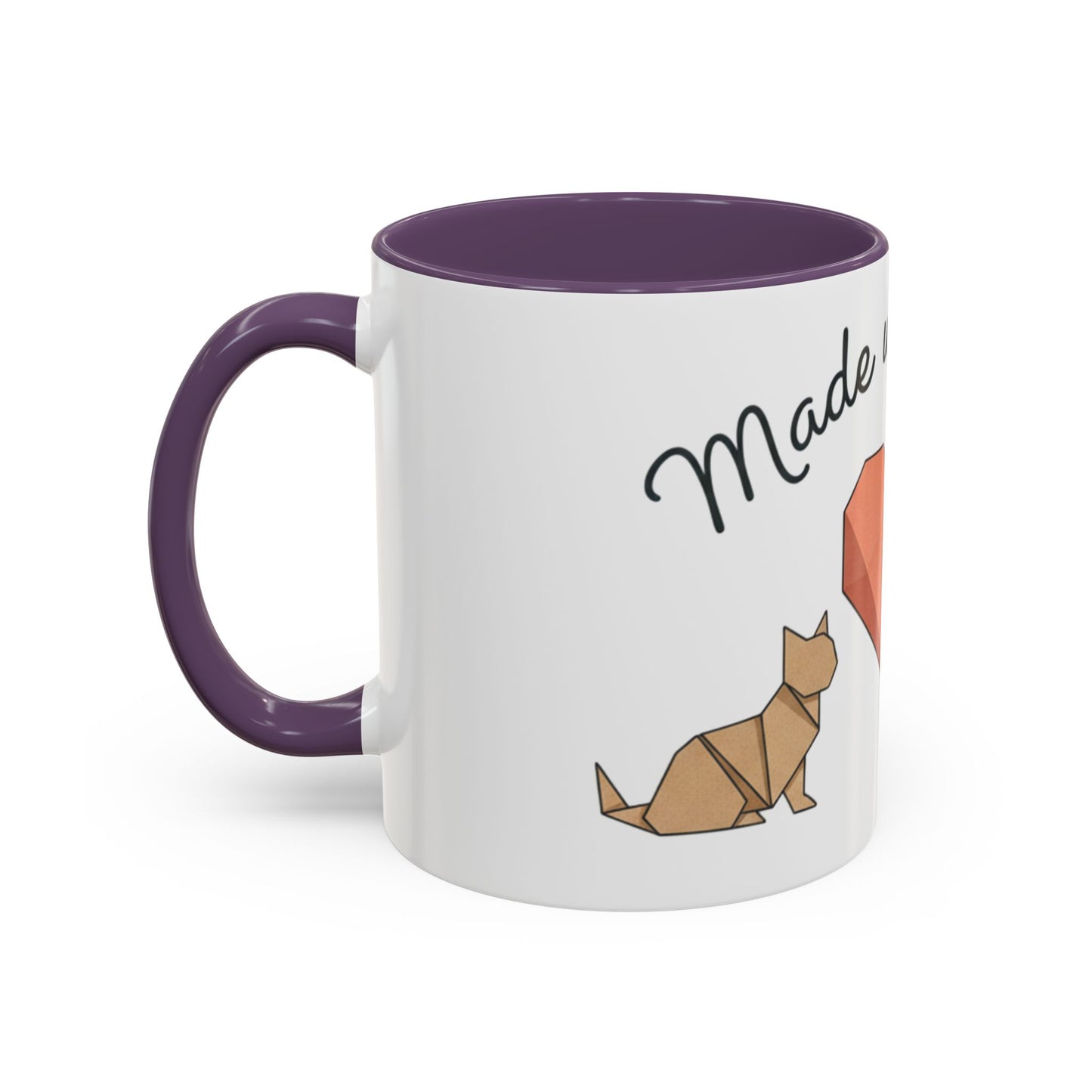 Dog Heart Accent Coffee Mug – “Made with Love”