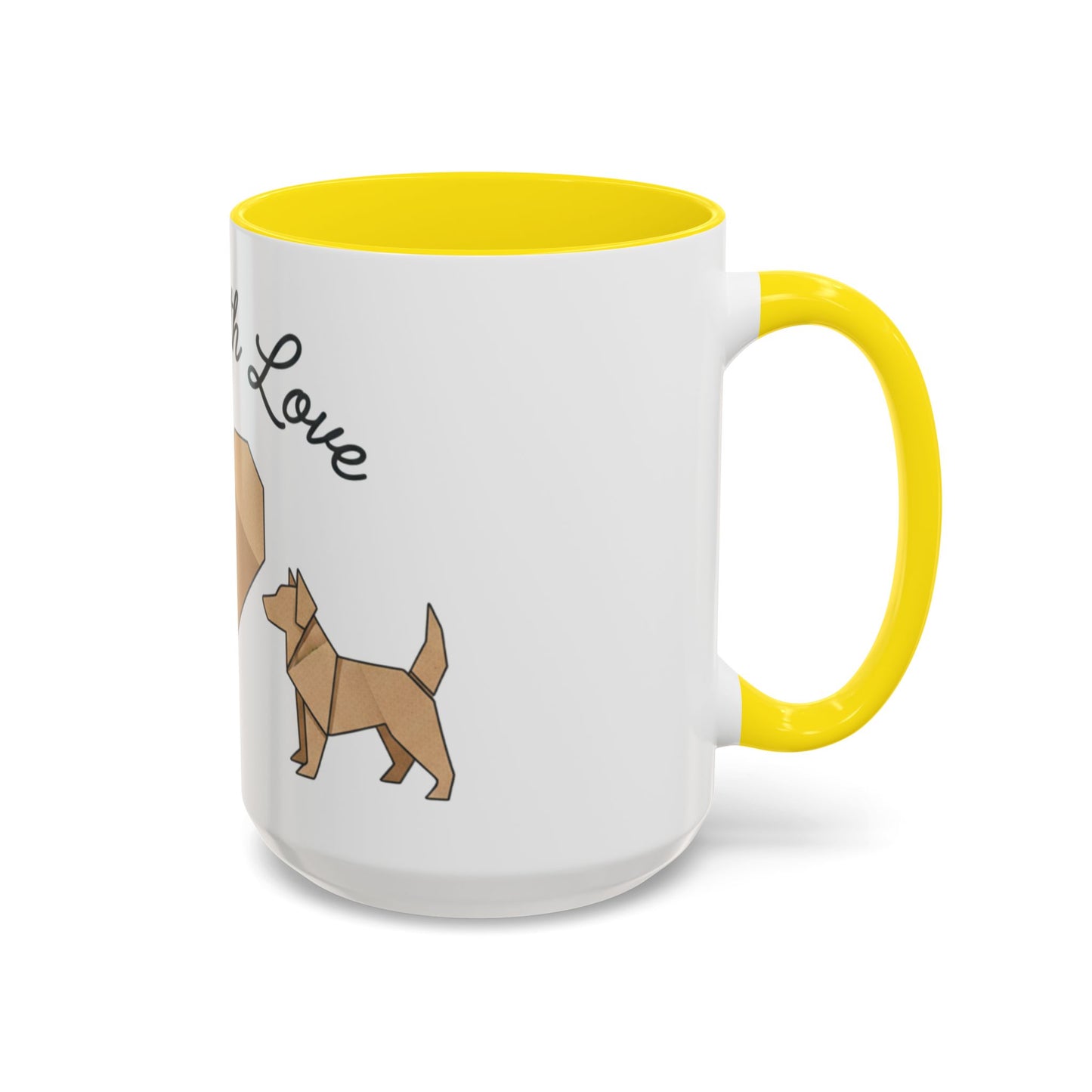 Dog Heart Accent Coffee Mug – “Made with Love”
