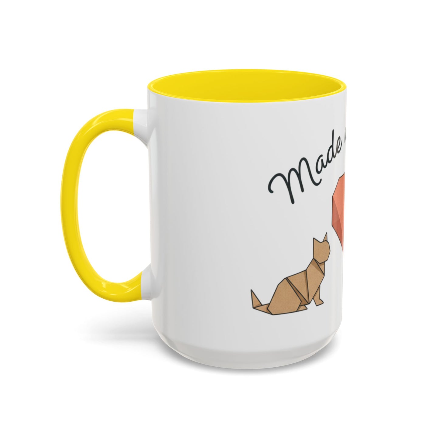 Dog Heart Accent Coffee Mug – “Made with Love”
