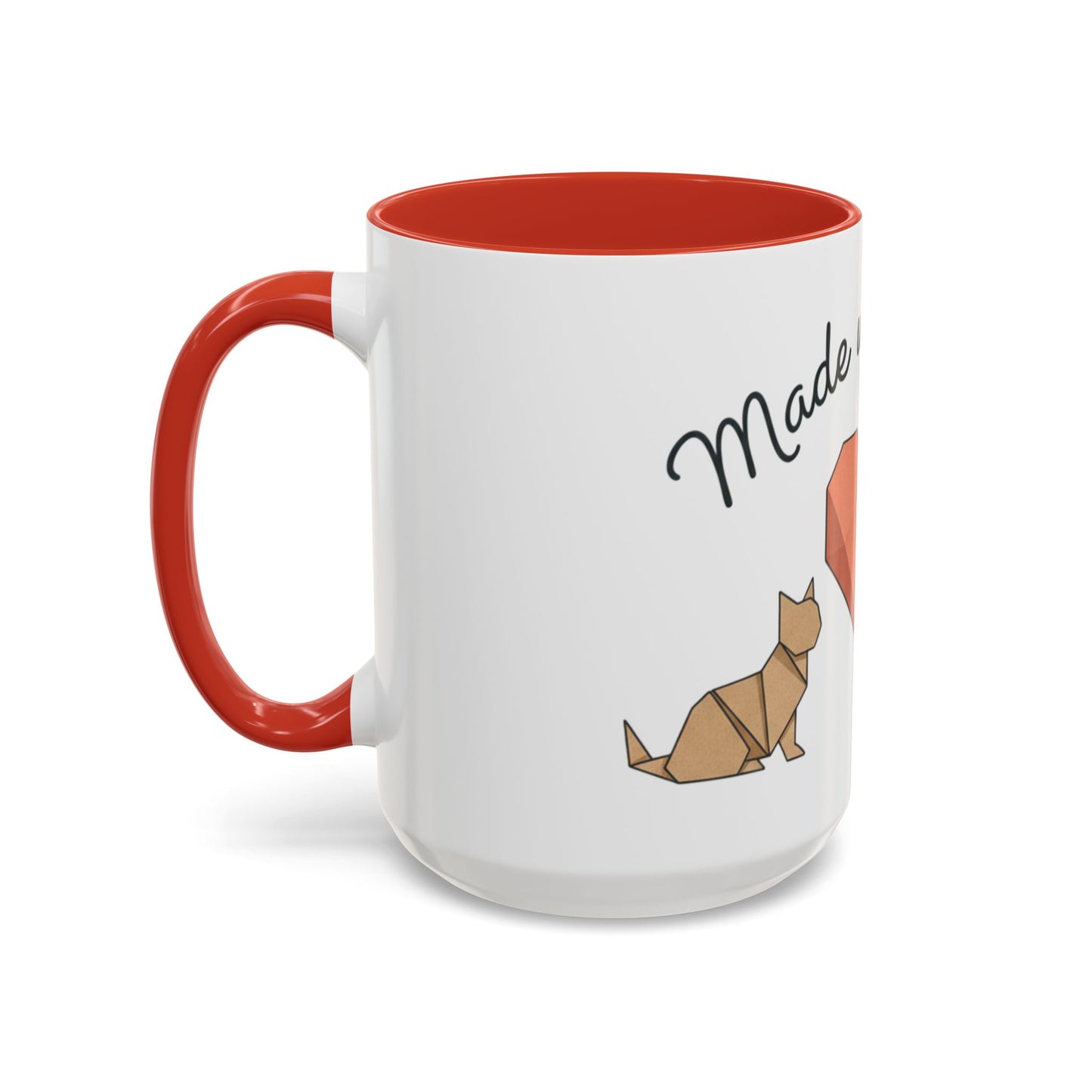 Dog Heart Accent Coffee Mug – “Made with Love”