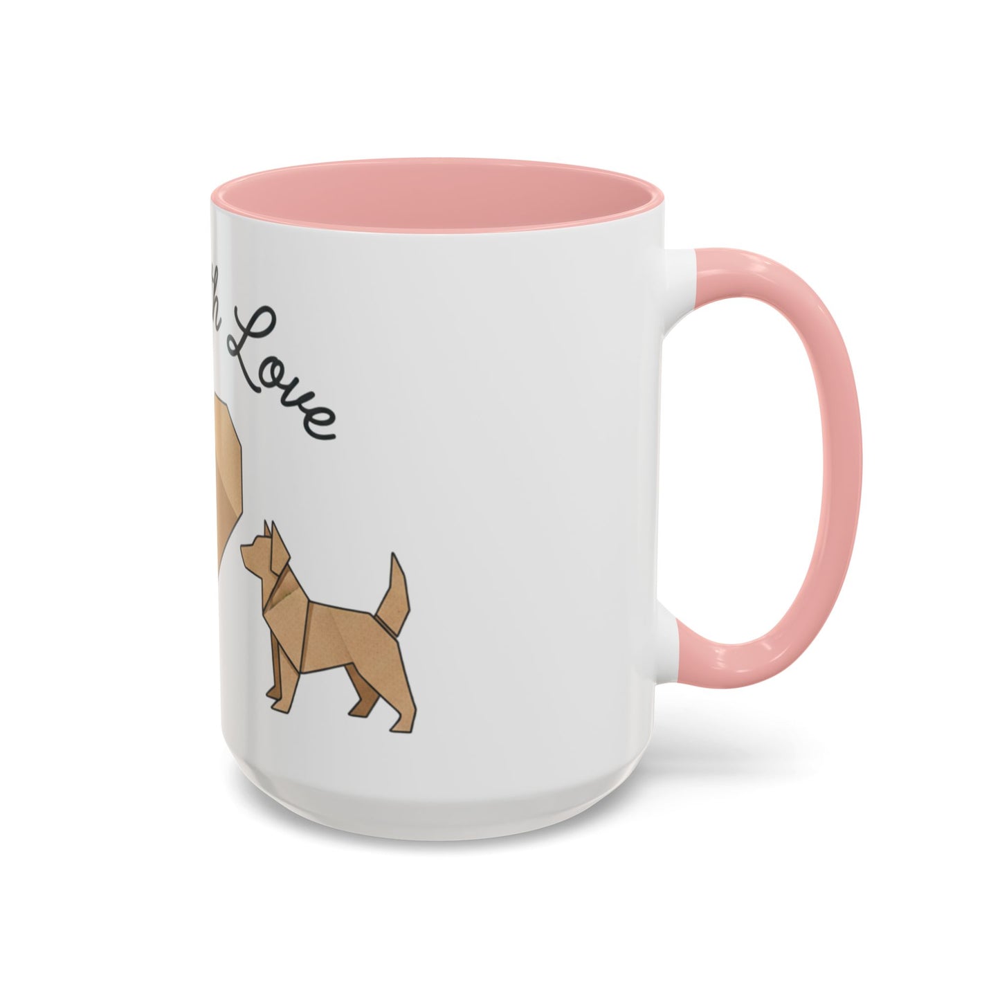 Dog Heart Accent Coffee Mug – “Made with Love”