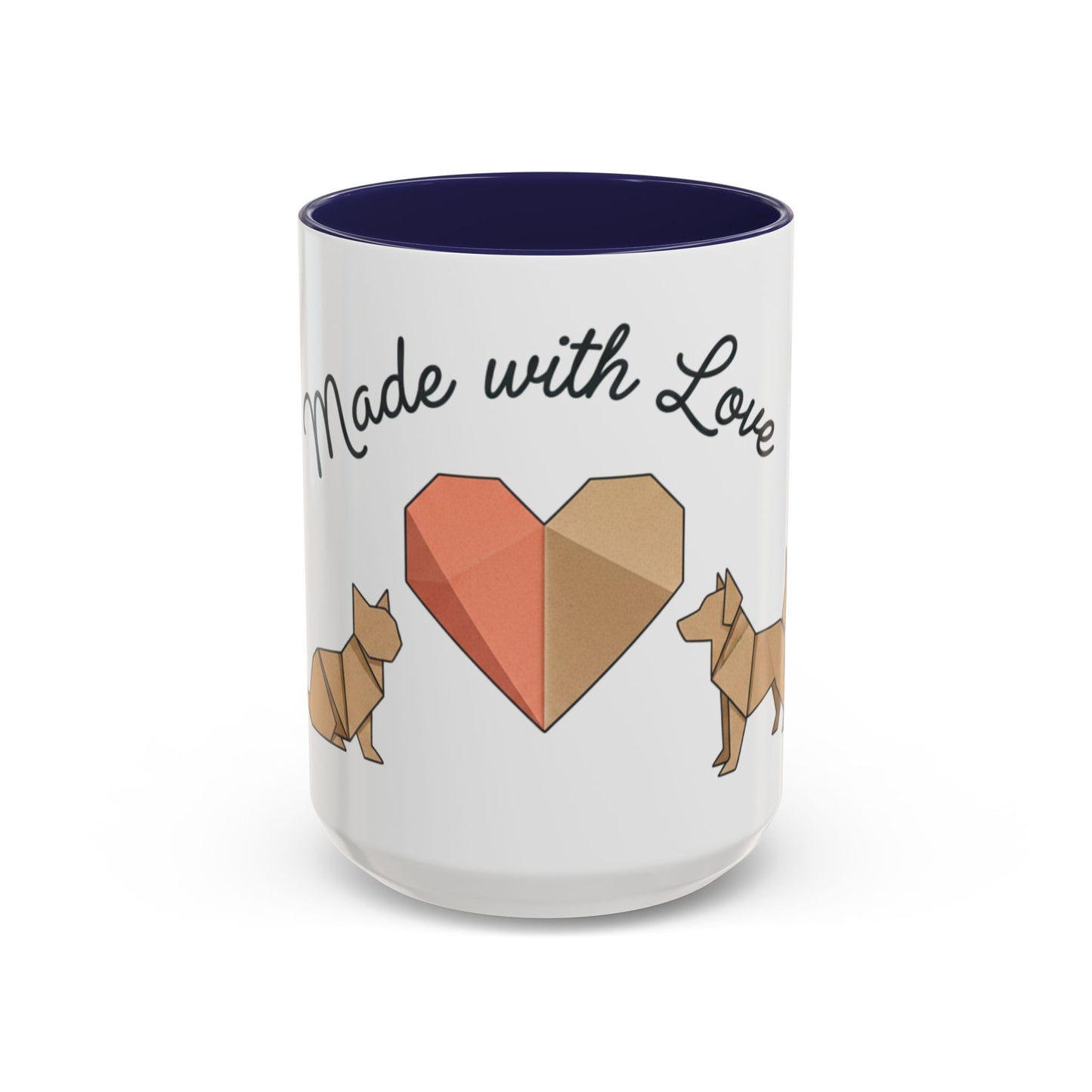 Dog Heart Accent Coffee Mug – “Made with Love”