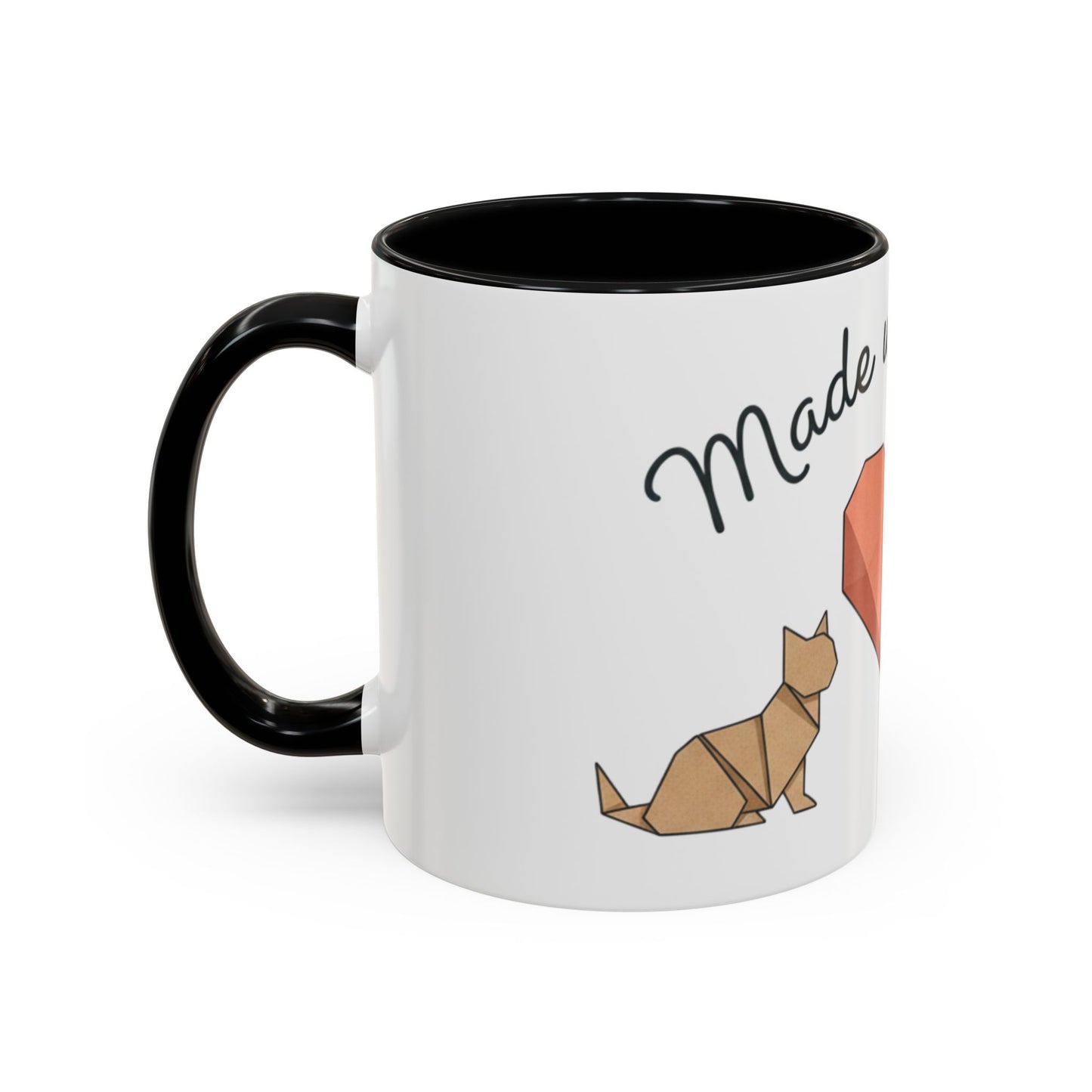 Dog Heart Accent Coffee Mug – “Made with Love”