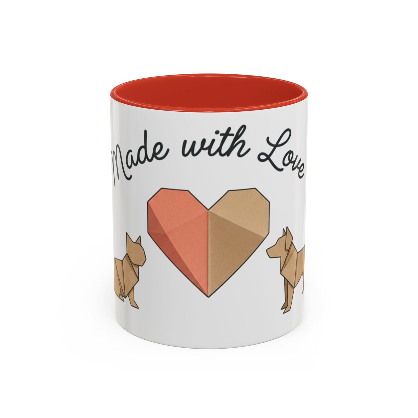 Dog Heart Accent Coffee Mug – “Made with Love”