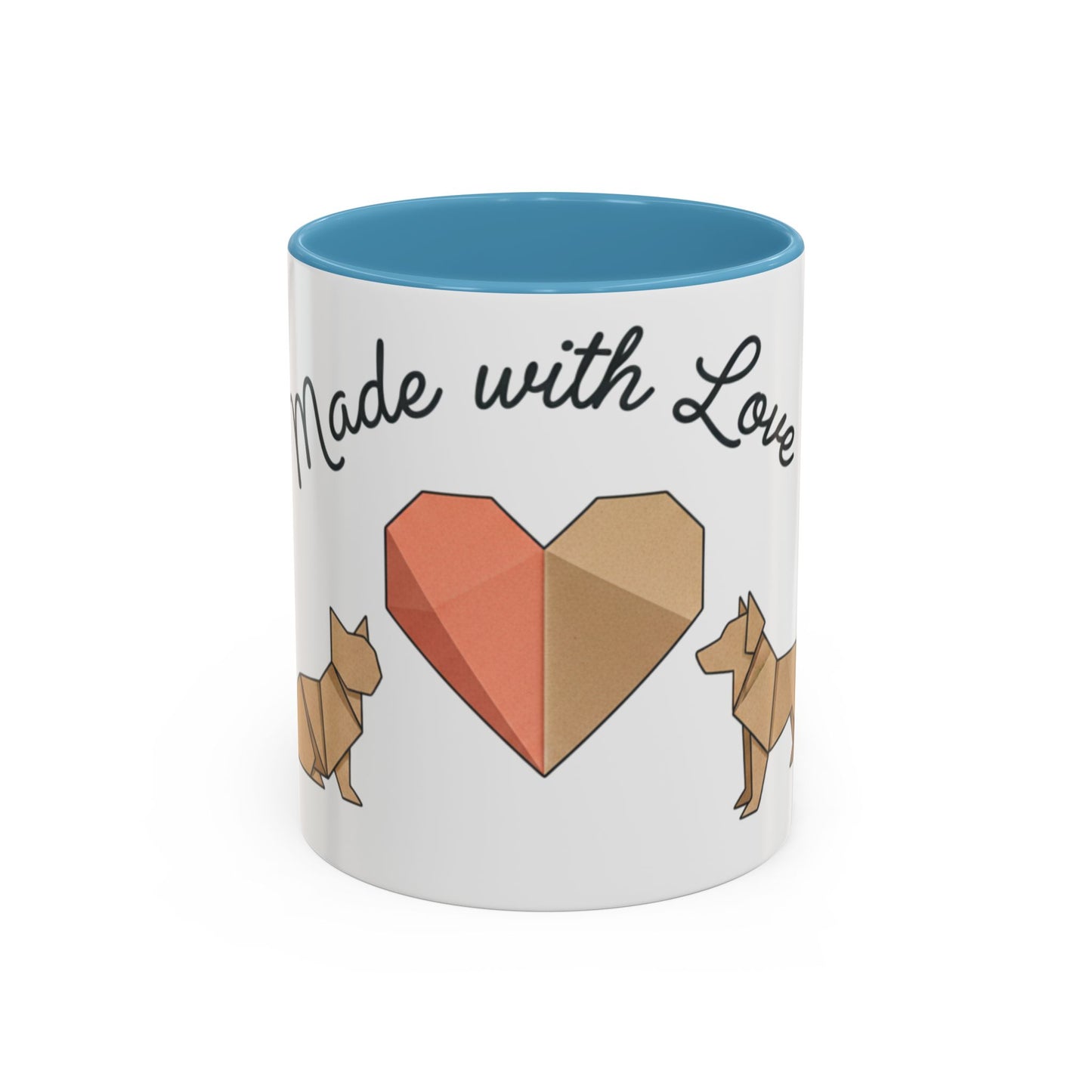 Dog Heart Accent Coffee Mug – “Made with Love”